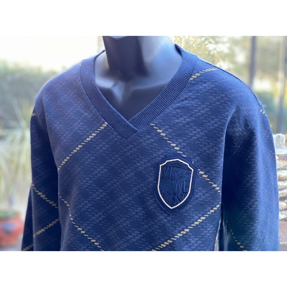 Nike LeBron Witness Crest V-Neck Sweater Men's Large Gray Argyle Pocket – NWOT
